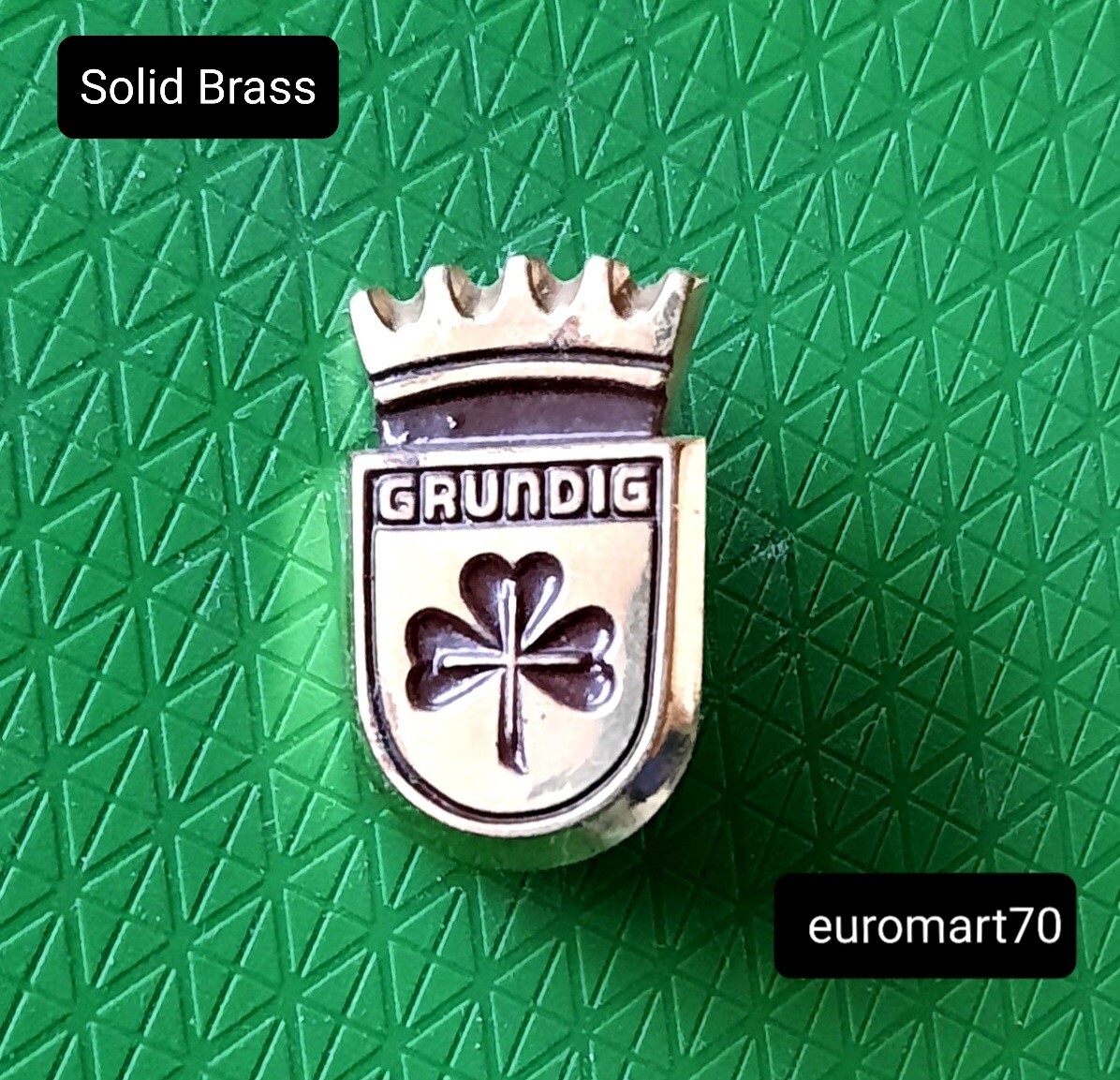 Original GRUNDIG LOGO Emblem Tradename ORIGINAL 50s Radio Logo