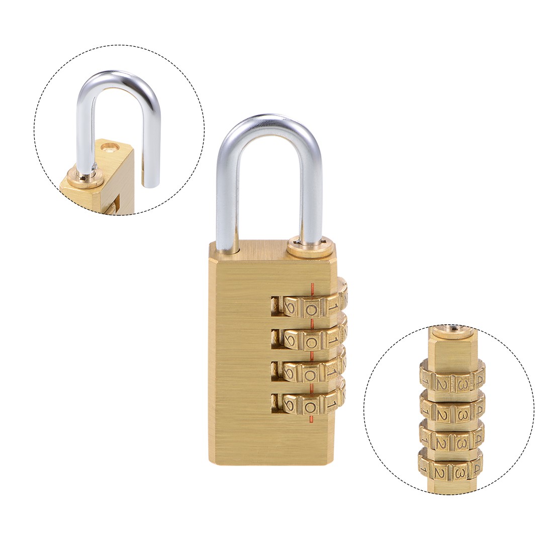 4 digits combination lock brass locks 5mm cricket diameter 2pcs