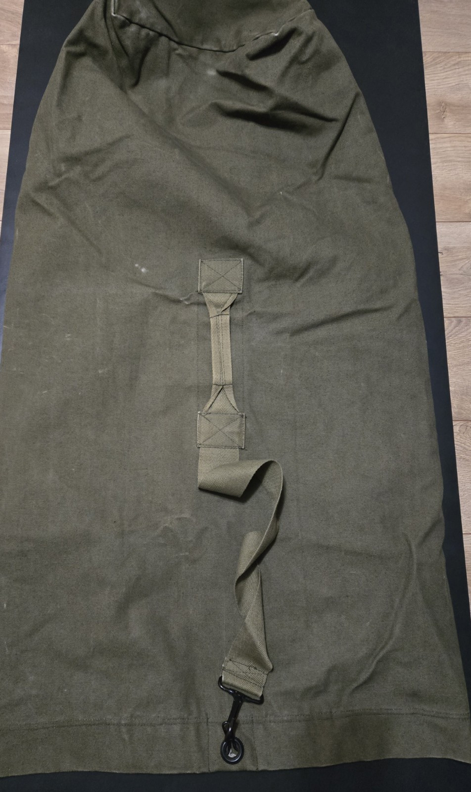 Vintage Army  Duffle  Bag. with some marks. it is one the pic..  maybe washable