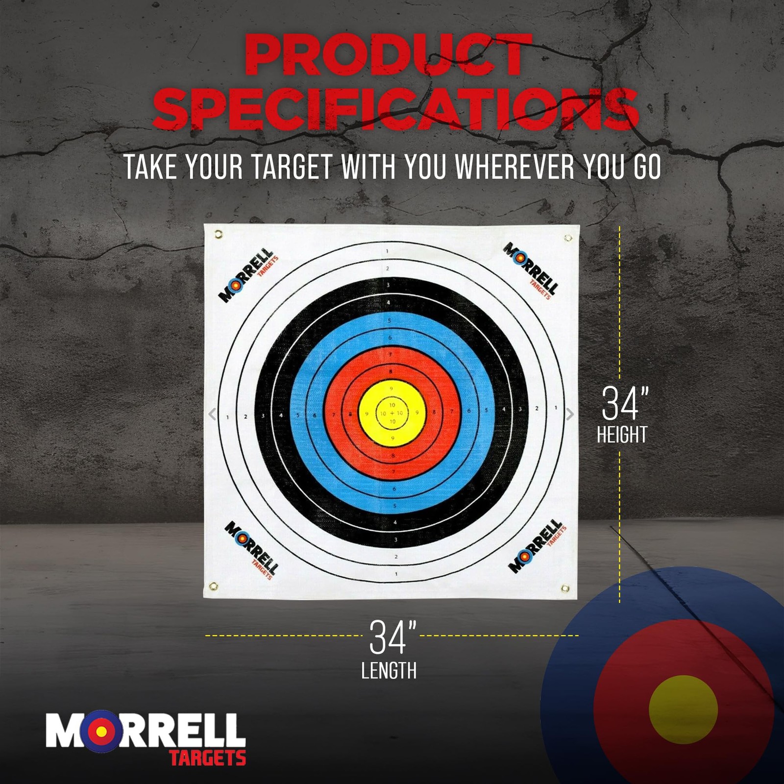 Morrell Targets Polypropylene Archery Target Face 80 CM. 42"x28"