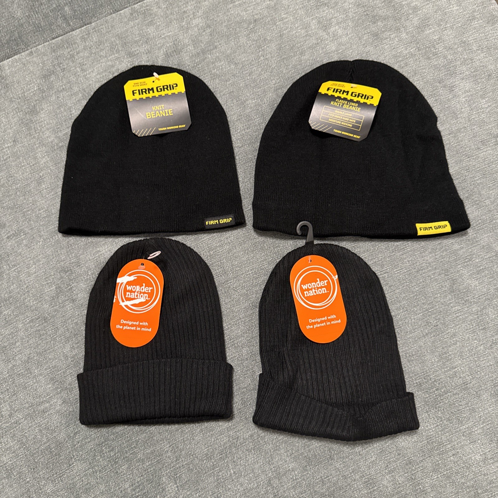 Lot Of Winter Hats Black New With Tags, Black, Great For Kids, 4 Hats In Lot