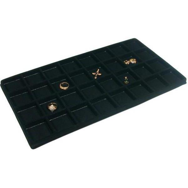4 Black Jewelry Bracelet Trays Insert Display Case