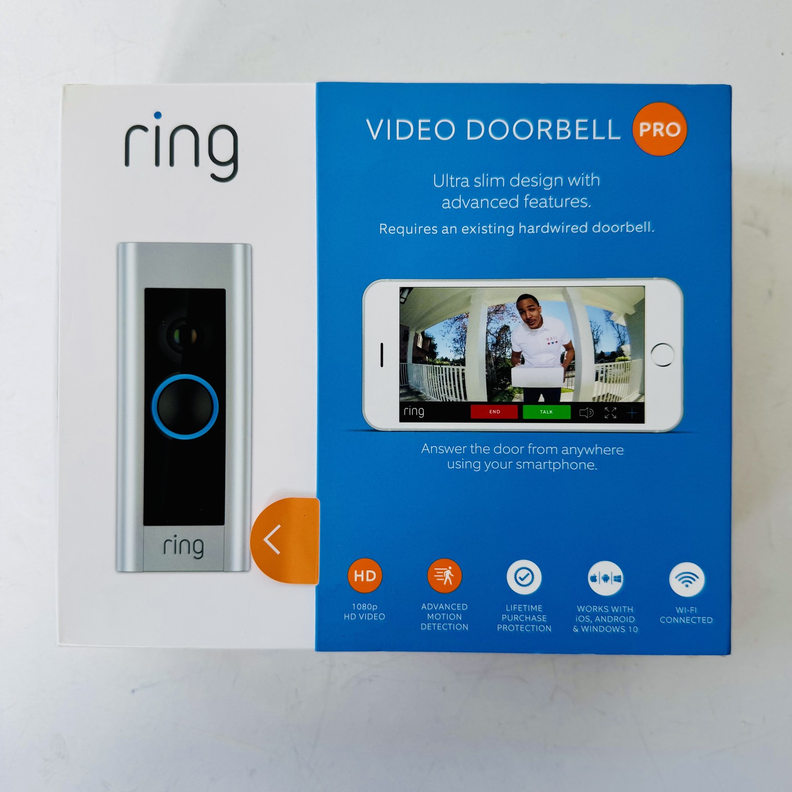 Ring Video Doorbell Pro 1080p HD WiFi Wired Camera w/ 4 Faceplates