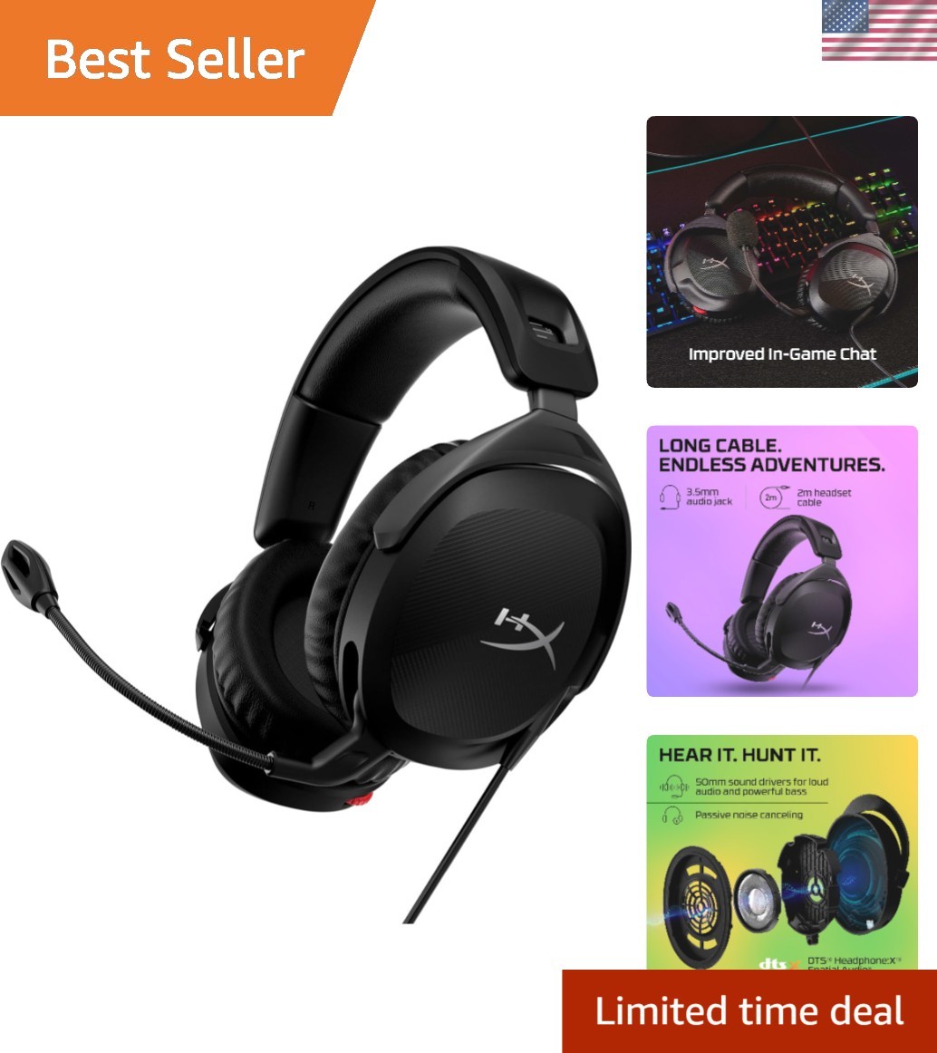 Lightweight Over-Ear Headset with Swivel Mic & DTS Headphone:X Technology