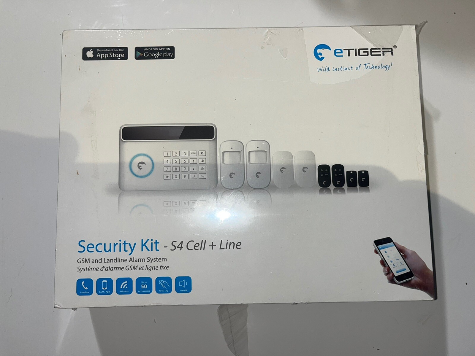 Etiger S4 433MHz Wireless Auto-dial GSM Alarm Security System Kit APP Remote LF