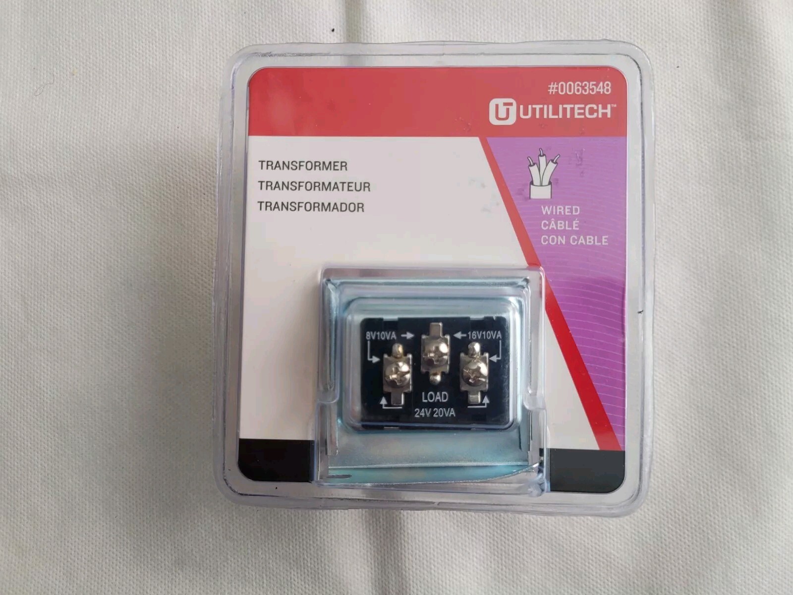Utilitech Transformer Wired #00633548, 120VAC Input & 3 different rating Outputs