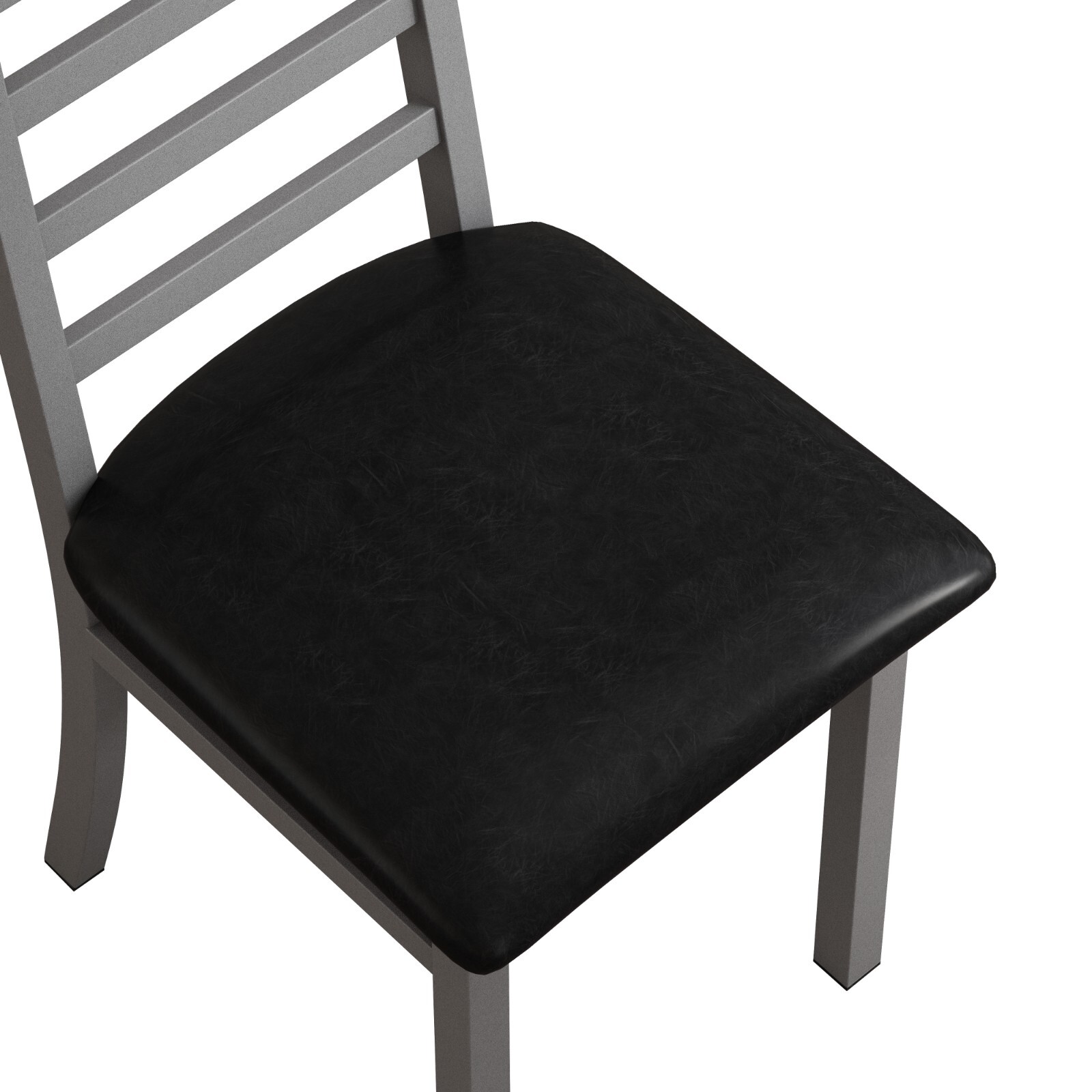 Metal Kitchen Dining Chairs Set of 2 Side Chair Dinner Restsurant Cafe Leather