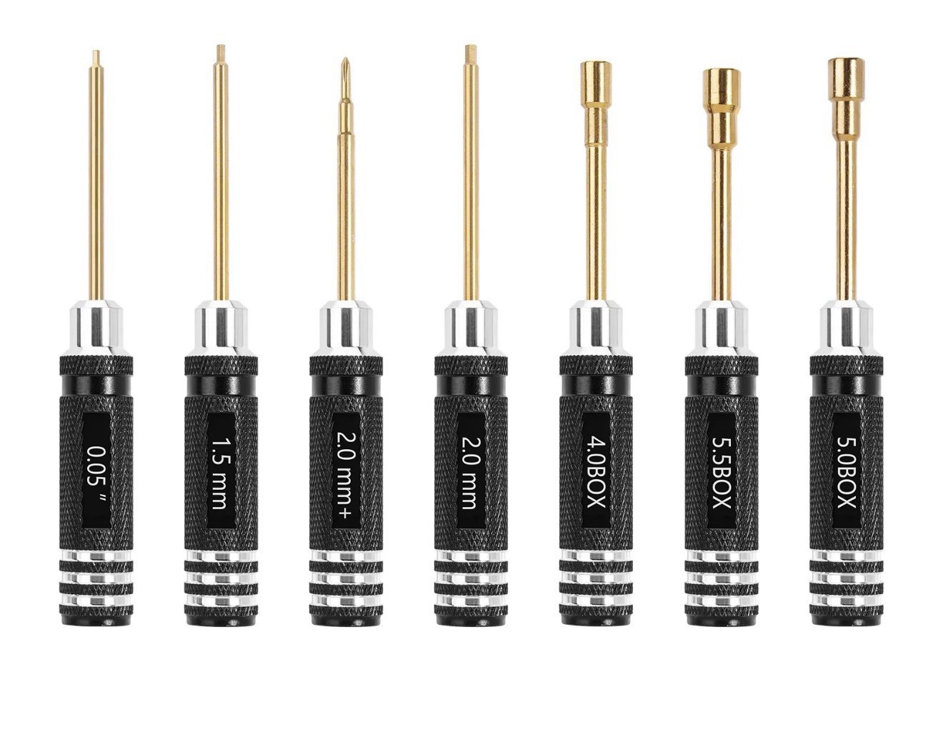 INJORA 7PCS Short Handle Hex Screwdriver Nut Driver Tools Kit for RC Crawlers