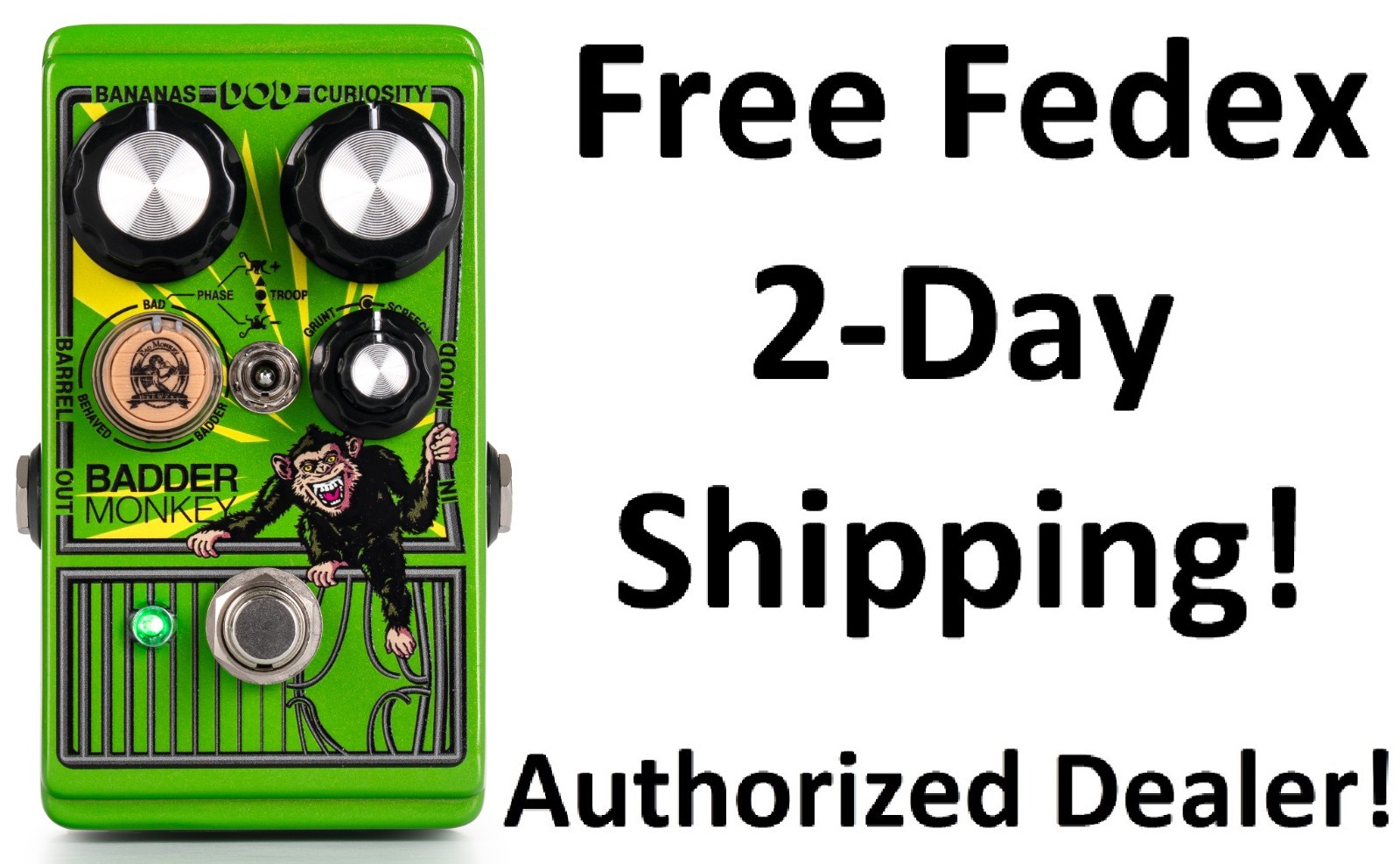 New DigiTech DOD Badder Monkey Overdrive Guitar Effects Pedal