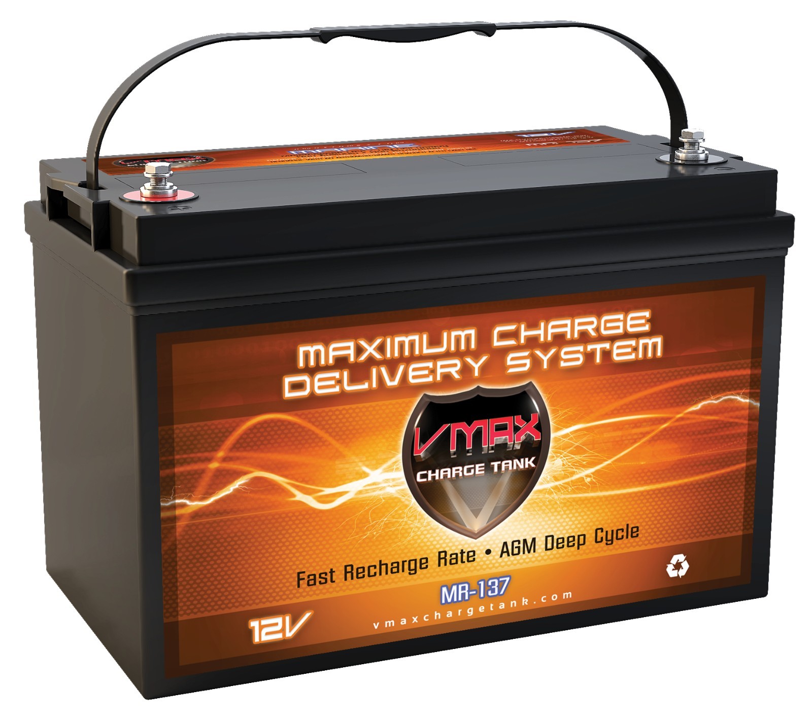 Golfcart GEM e4 (05-10) 12V 120Ah AGM Group 31 deep cycle VMAX MR137 Battery