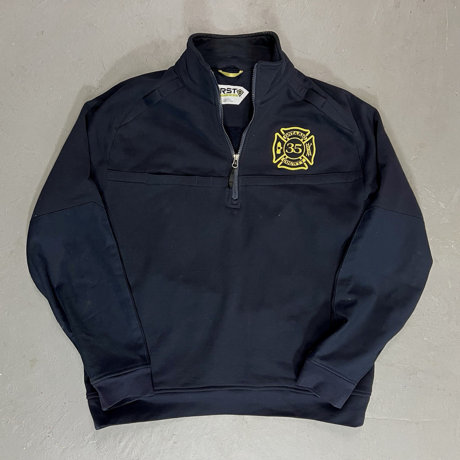 First Tactical Black Tactix Softshell 1/4 Zip Fire Dept. Jacket Large 🔥