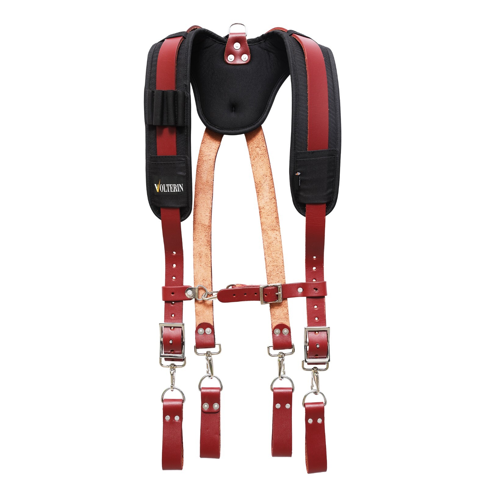 Leather Tool Belt Suspenders Heavy Duty Adjustable Construction Carpenter Men