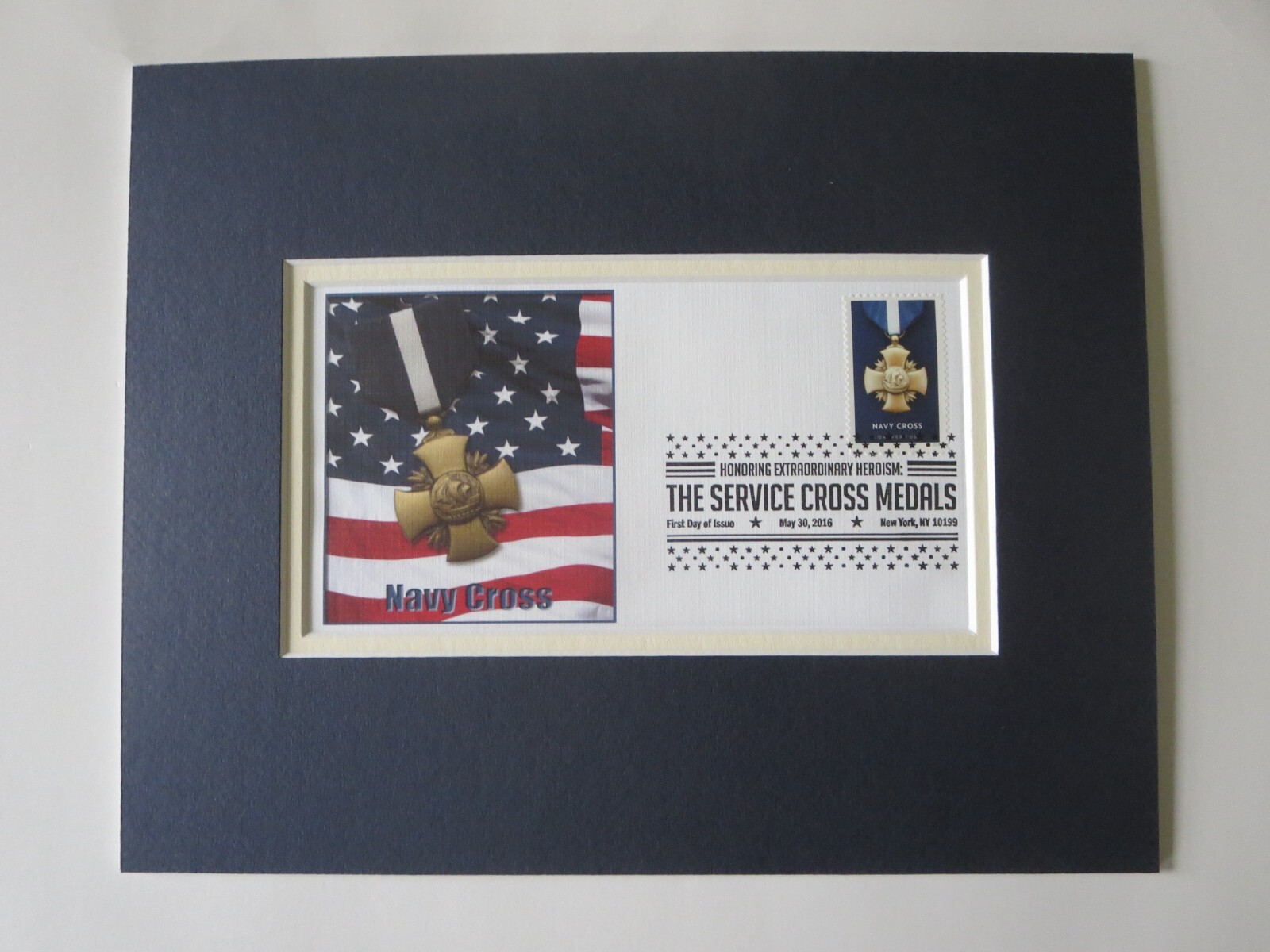 Saluting the U.S. Navy & the Navy Cross & First Day Cover of  Navy Cross stamp