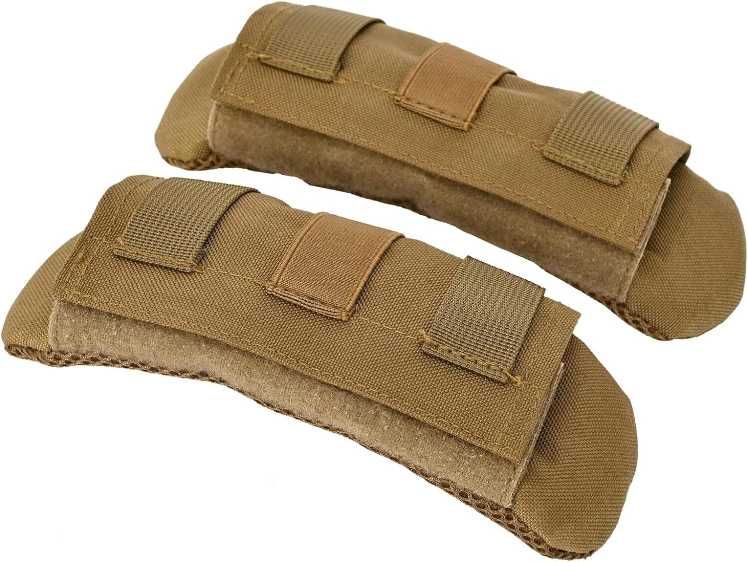 2x Khaki Shoulder Strap Pad Vest Shoulder Strap Pad Backpack Strap Pads Fit 2''