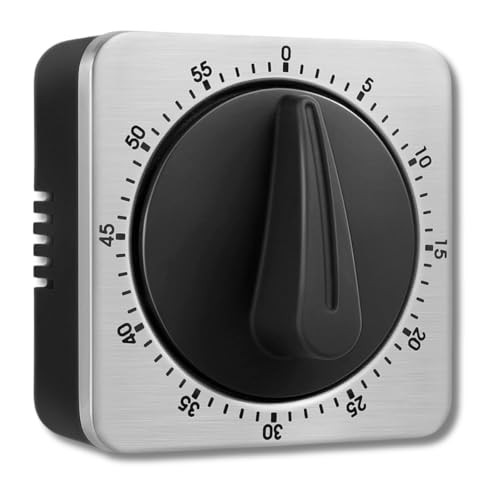 Mechanical Kitchen Timer Magnetic with Loud Alarm, 60-Minute Manual Wind Up
