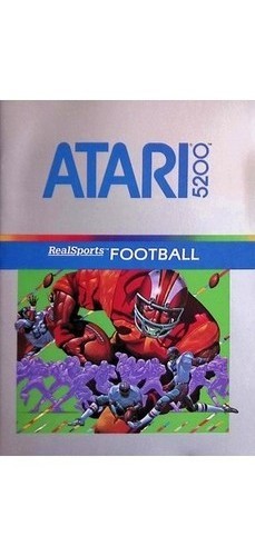Atari 5200 RealSports Football Manual 1980s Jim Huether Guide Paper Instructions
