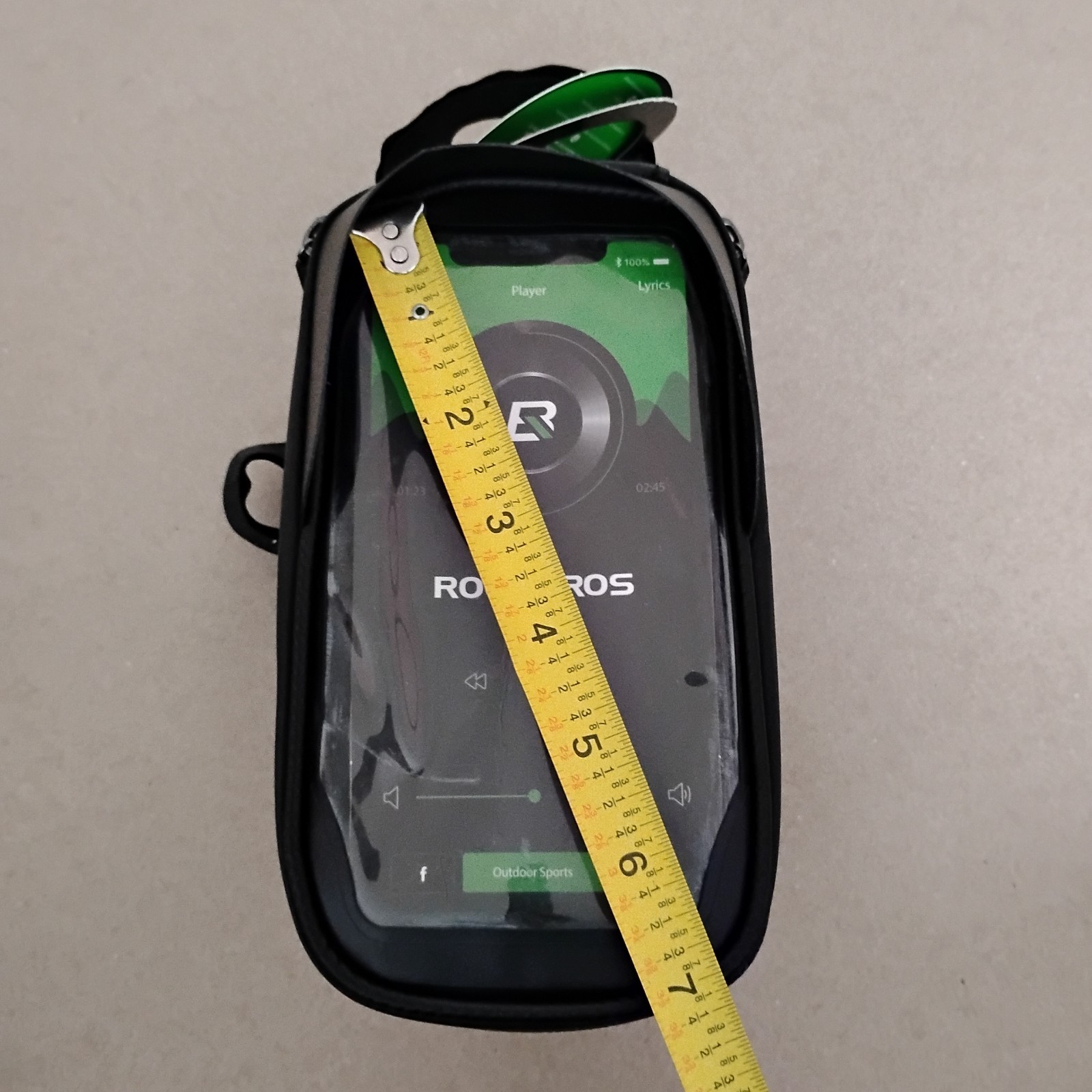 ROCKBROS Cycling Phone Case Front Frame Bag Black Touch Screen