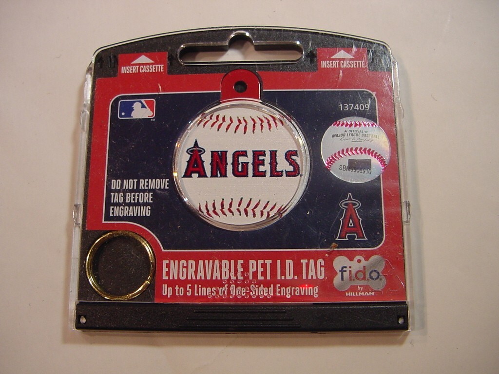 NEW - FIDO ENGRAVABLE PET I.D. TAG - LOS ANGELES ANGELS BASEBALL