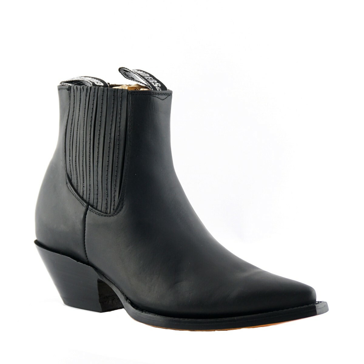Grinders Mens Maverick Black Leather Boots Western Cowboy Boots