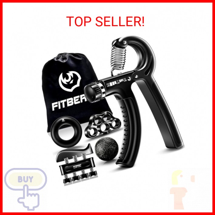 FitBeast Grip Strengthener Forearm Strengthener Hand Grips Strengthener Kit - 5