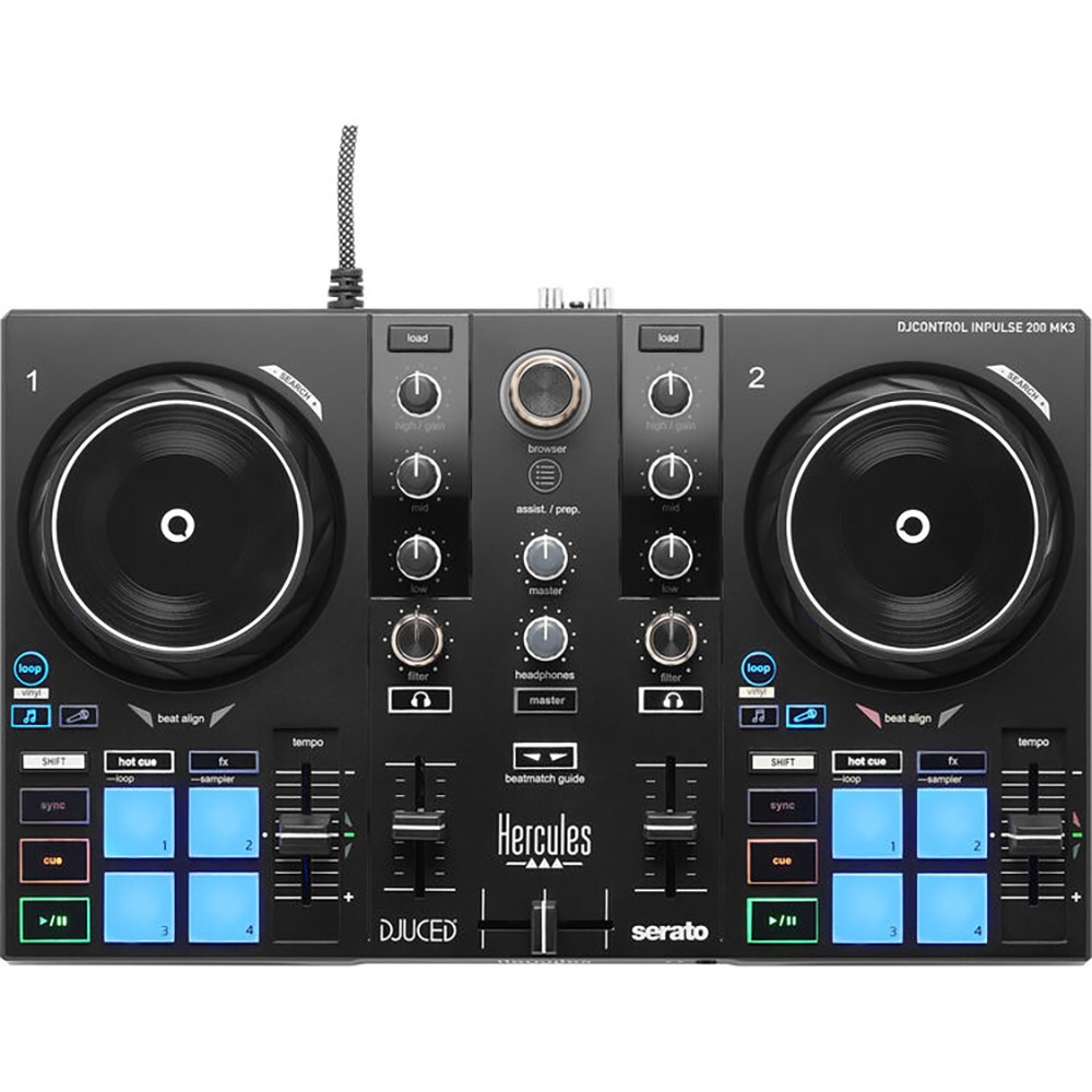 Hercules DJ Inpulse 200 MK3 Bundle w/ Headliner EVA Case
