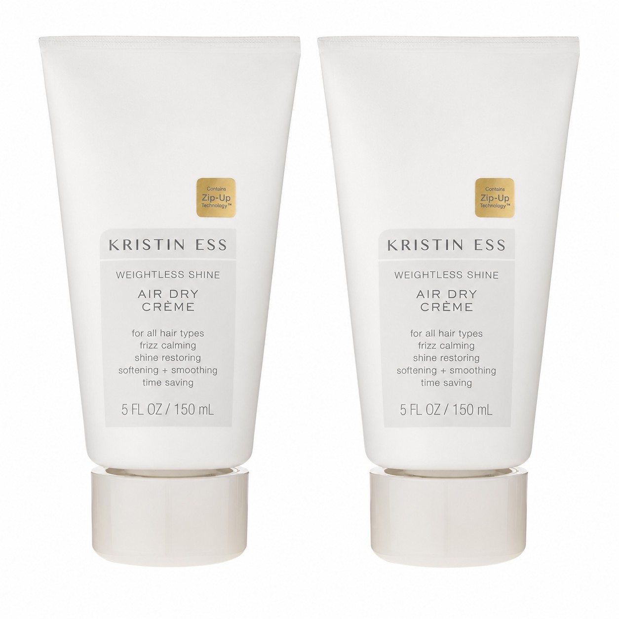 2 Pack Kristin Ess Hair Weightless Shine Air Dry Creme Adds Texture + Shine 5oz