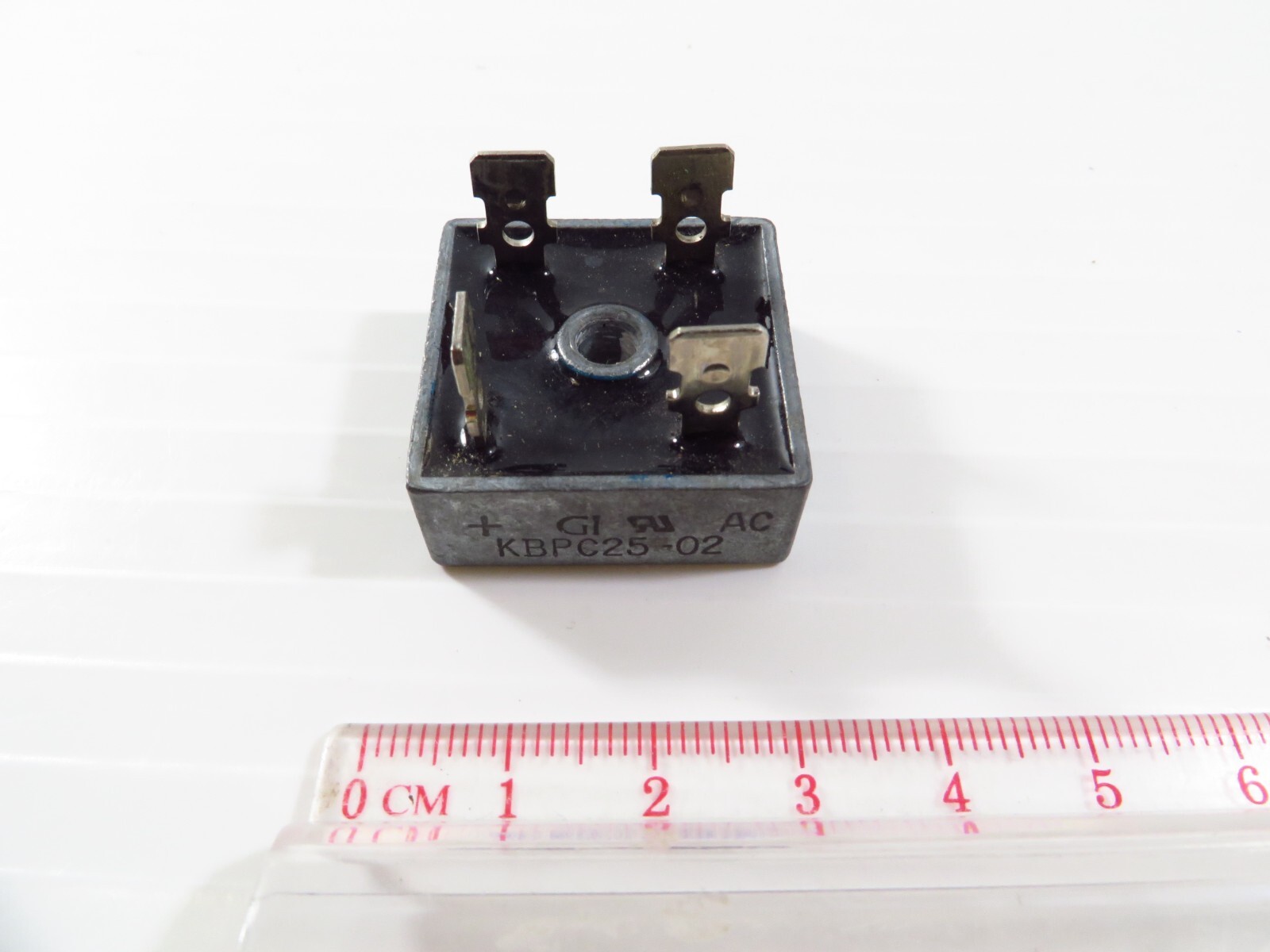 GENERAL INSTRUMENTS KBPC25-02 Center Mount Bridge Rectifier, FREE 2-3 Day Ship!!