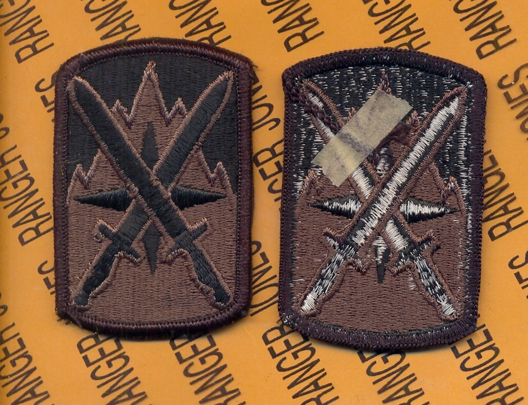 US Army 10th Sustainment Brigade OD Green Black BDU ~3" uniform patch m/e A