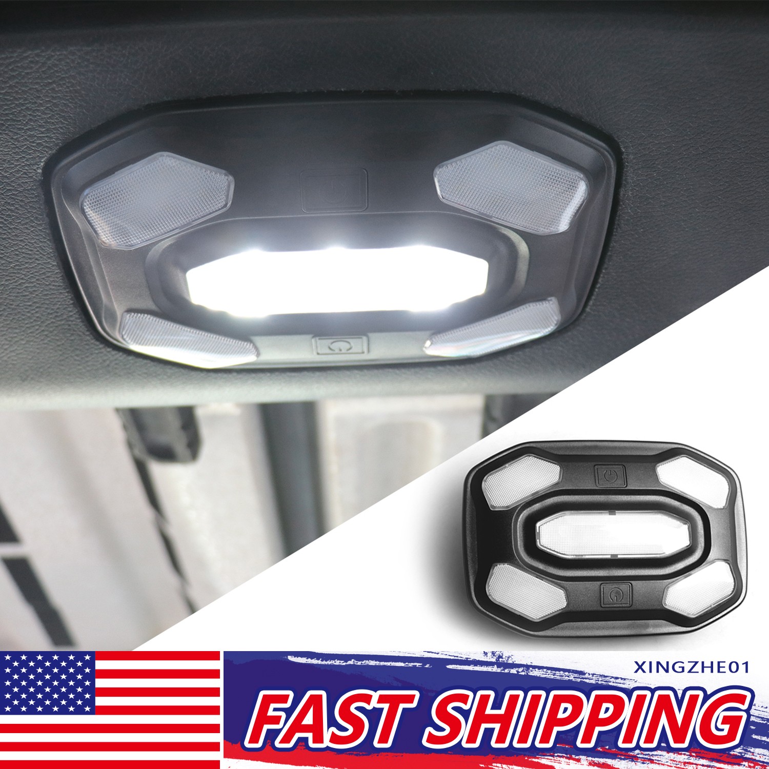 LED Interior Dome Lights Replacement Reading Light for Jeep Wrangler JL 18-23