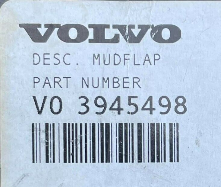 3945498 GENUINE VOLVO SINGLE MUDFLAP OEM - NEW