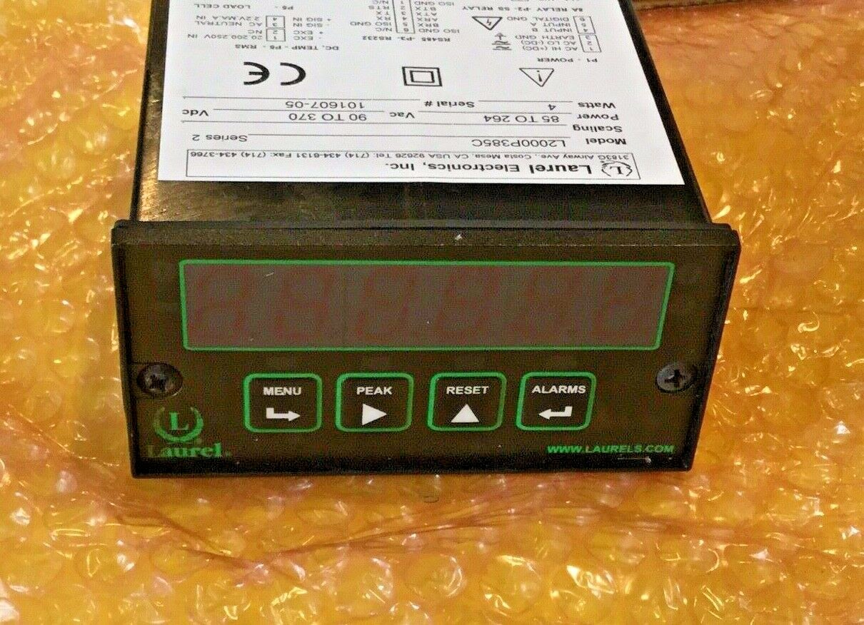 New Laurel Electronics L2000P385C Series 2 Process Meter 85-264 VAC 90-370VDC 4w