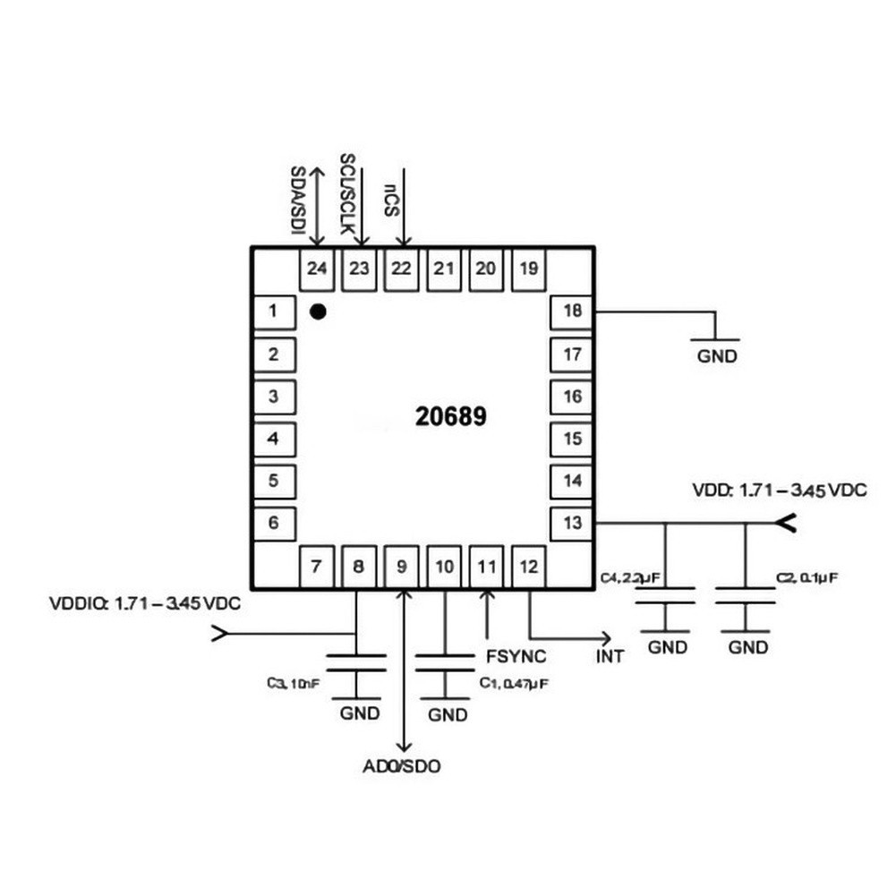Precision 6-Direction IMU Module with Adjustable Gyro Accelerometer Ranges