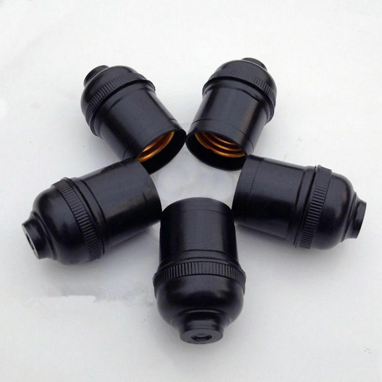 5Pcs E27 4A Light Bulb Lamp Holder Pendant Edison Screw Cap Socket Vintage G