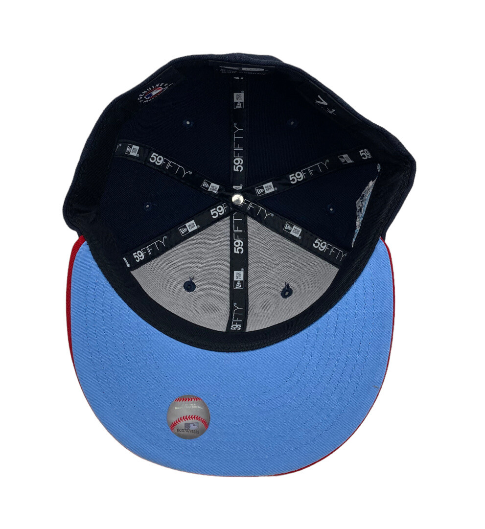 Atlanta Brave Comic Cloud World Series Side Patch New Era 59fifty Fitted cap