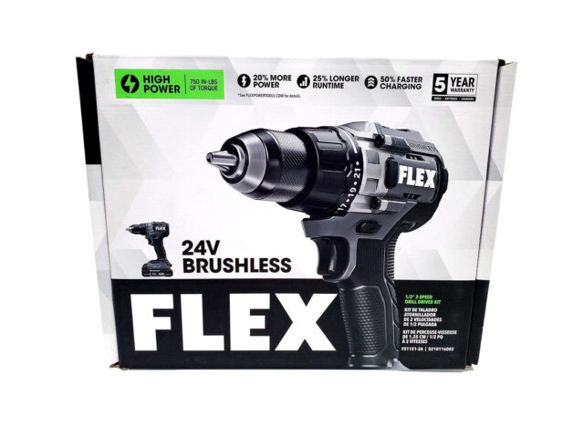 FLEX 24V Brushless Cordless 1/2-Inch 750 In-Lbs Torque 2-Speed Drill Driver K...