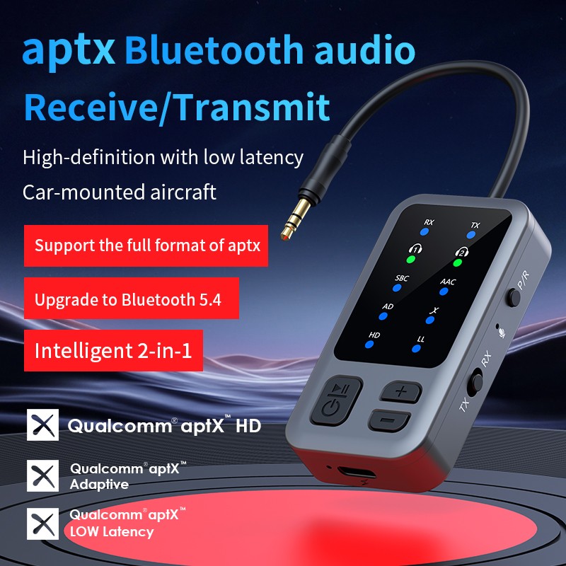 3.5mm Aux APTX Bluetooth 5.4 Receiver Transmitter Wireless Music Adapter
