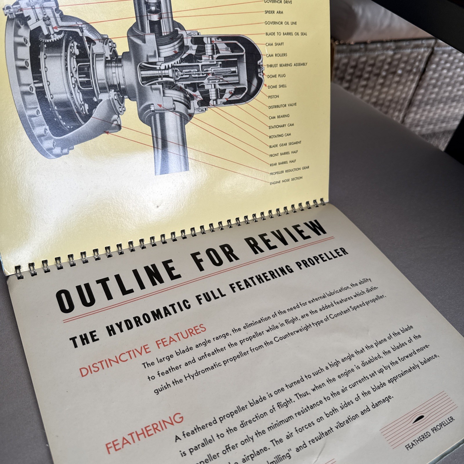 Right Patterson Air Force Hydro Matic propellers training guide 1943