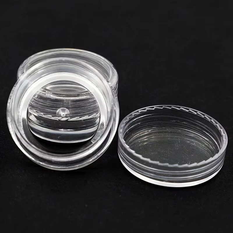 50PCS Storage Cups Clear Plastic Jewelry Bead Makeup Box Small Round Container