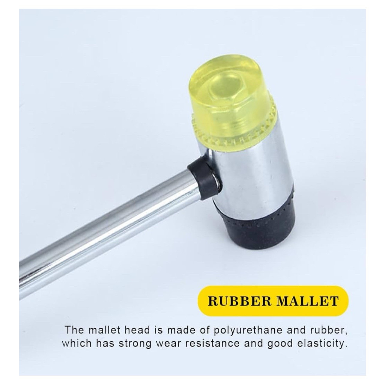 25mm Dual Head Soft Rubber Mallet Hammer Multi-use Rubber Hammer 3-pcs