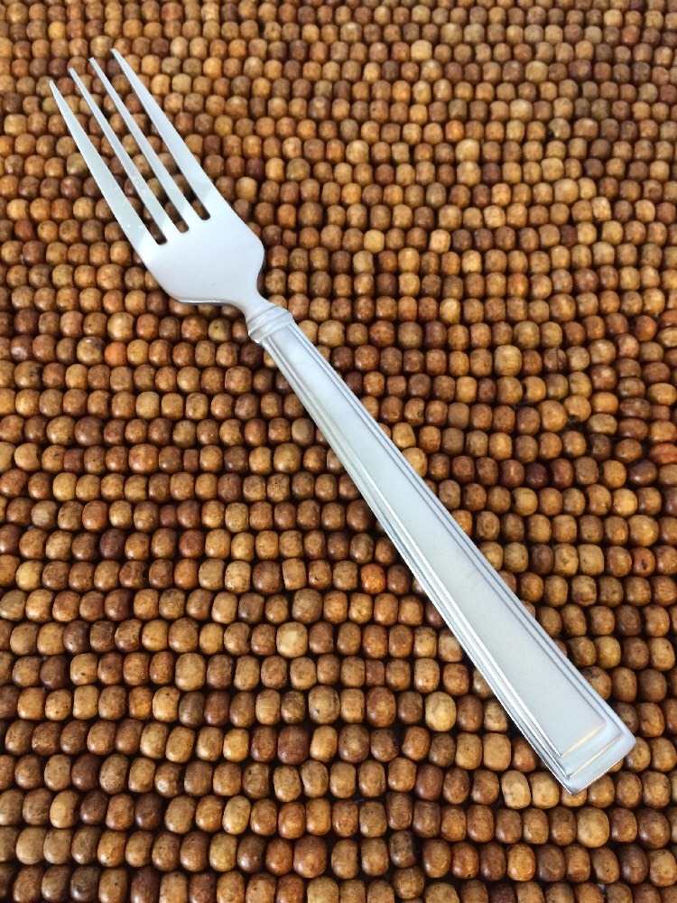 Hampton PORTFOLIO FROSTED Satin Stainless Outline Edge SALAD FORK 6 7/8" NEW