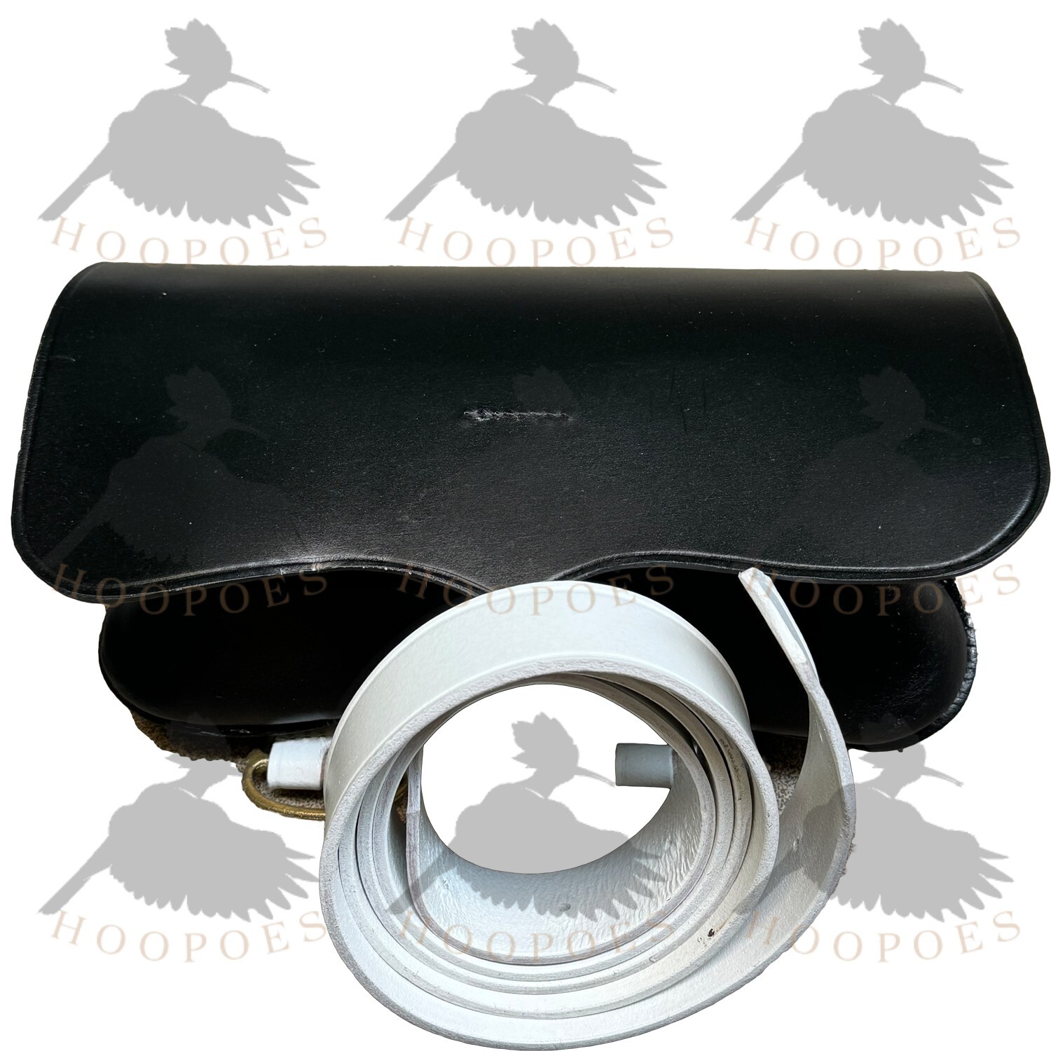 Revolutionary War Cartridge Box With White Belt Made with pure leather