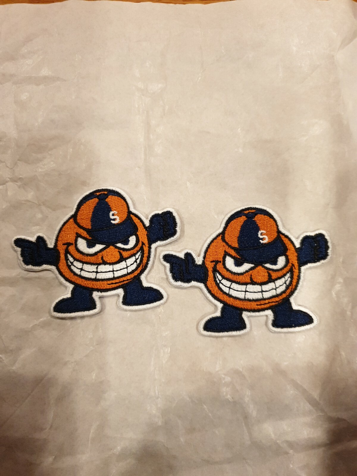 (2)SU Syracuse Orangemen  Embroidered Iron On Patches 3.25 X 2.5”