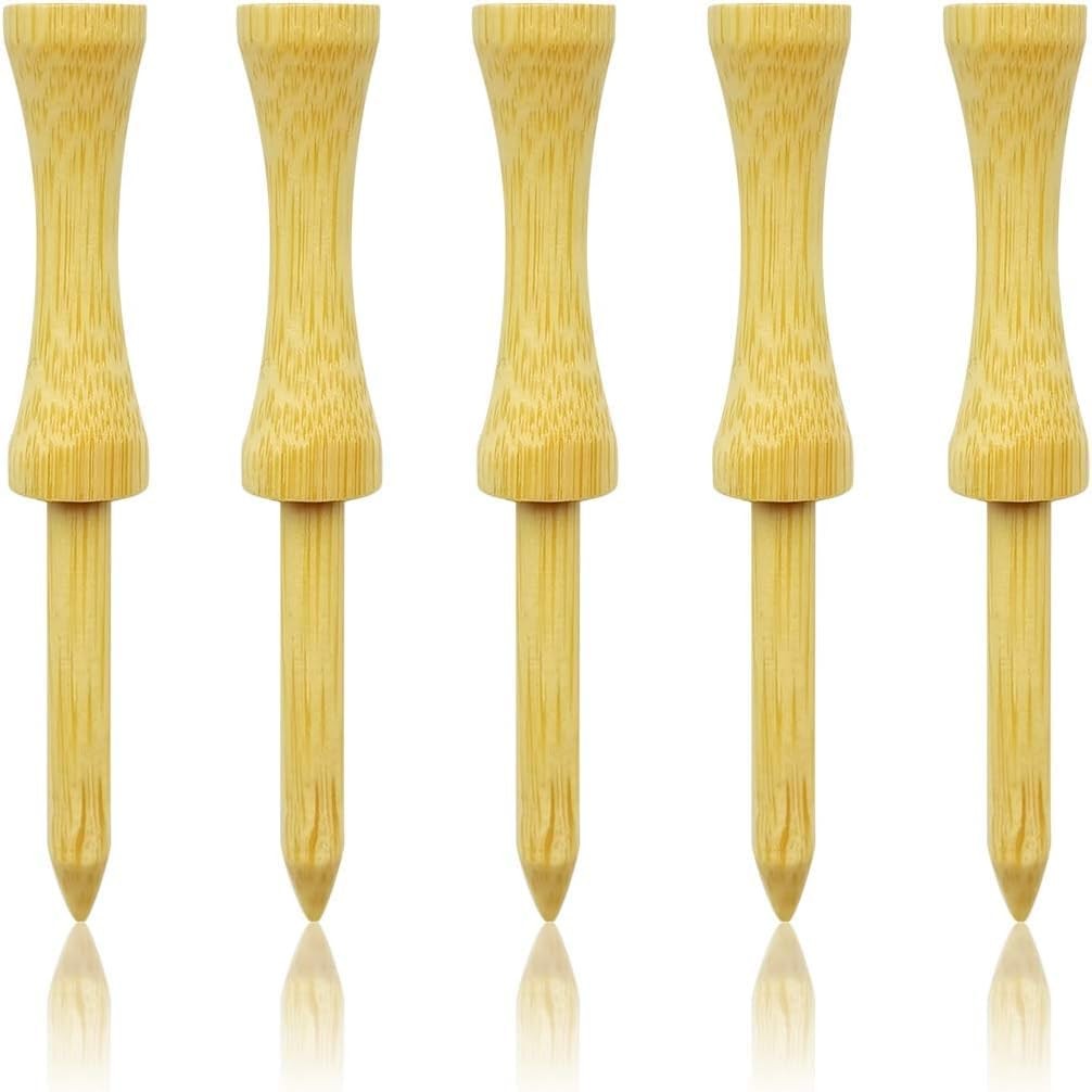 Zivisk Wooden Golf Tees 31/4" 100 Count 83mm Natural Step Down Tees Golf
