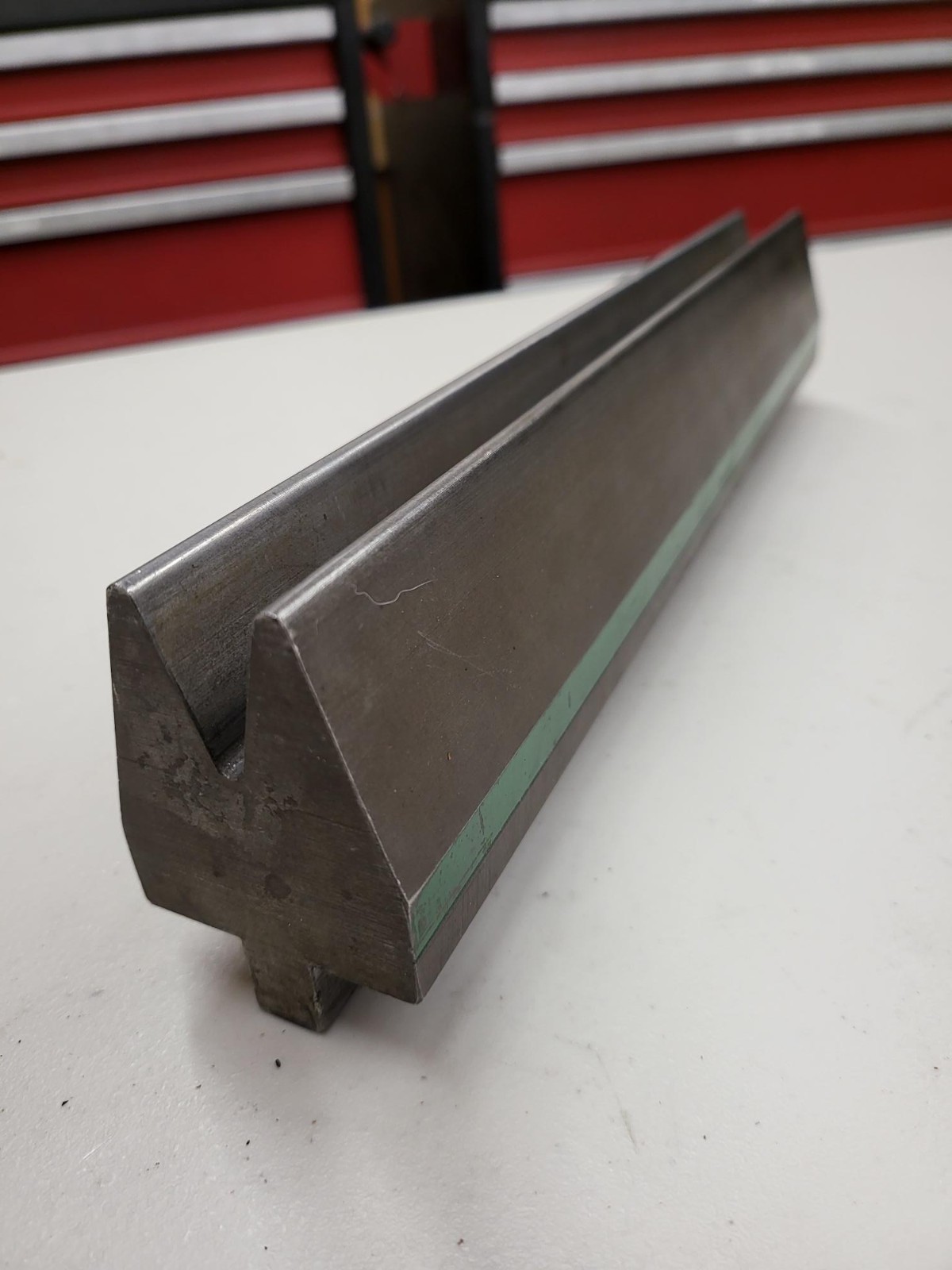 13.50" Long Press Brake Tooling Acute 34° V Die 7/8" Opening 3" Tall BTB2