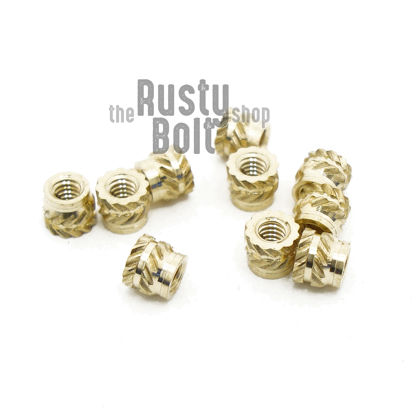 M2 x 3mm, 3.5mm OD - Knurled Brass Threaded Heat Set Inserts 3D Printing