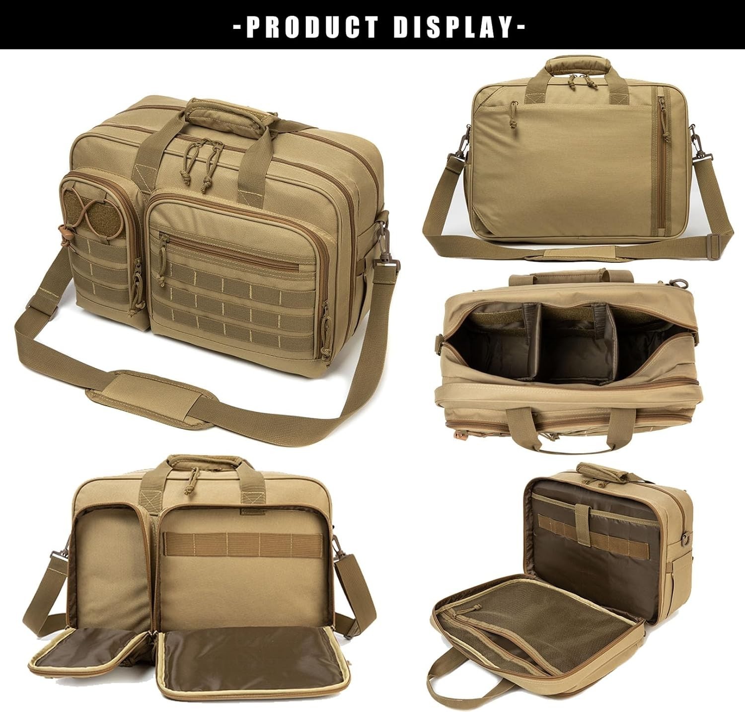 Tactical Gun Range Bag for Handguns and Ammo Pistol Case Shooting Range Backpack