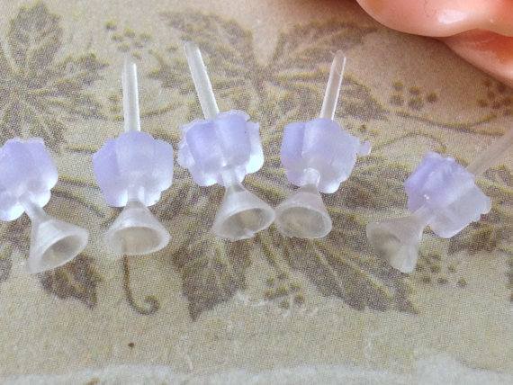 Plastic Earring Post Cup or Flat Sets Hypo Allergenic w/ free Plum Earring Backs