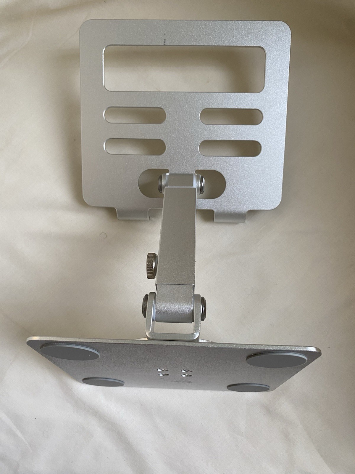 Small Notebook Rotating Silver Metal Stand