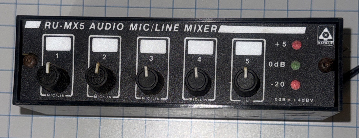 Rack-up RU-MX5 Audio Mic/Line Mixer