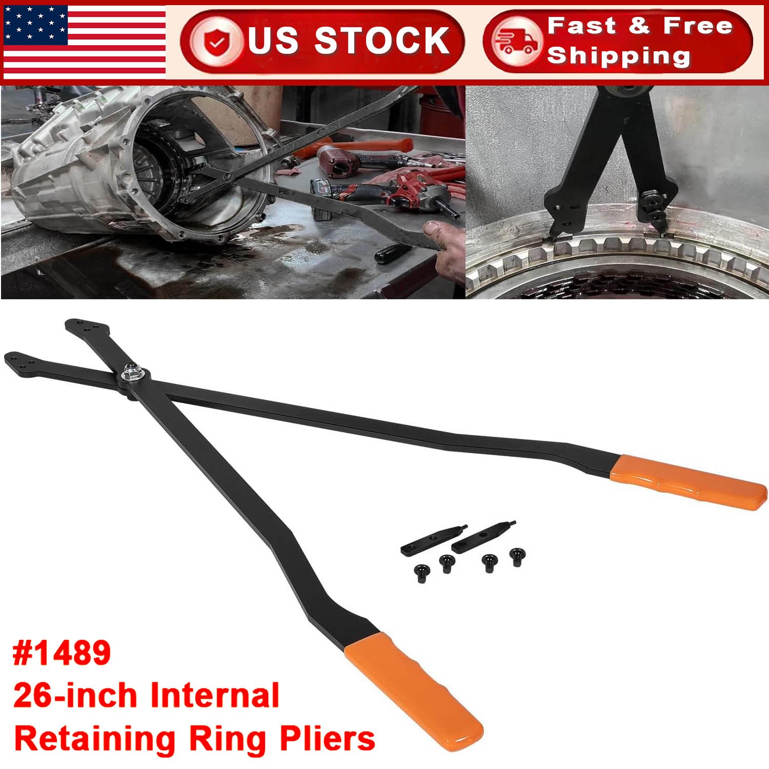 Replace for Lang Tools GM 5L40 5L50 6L50 6L80 Large Snap Ring Pliers 1489 26"